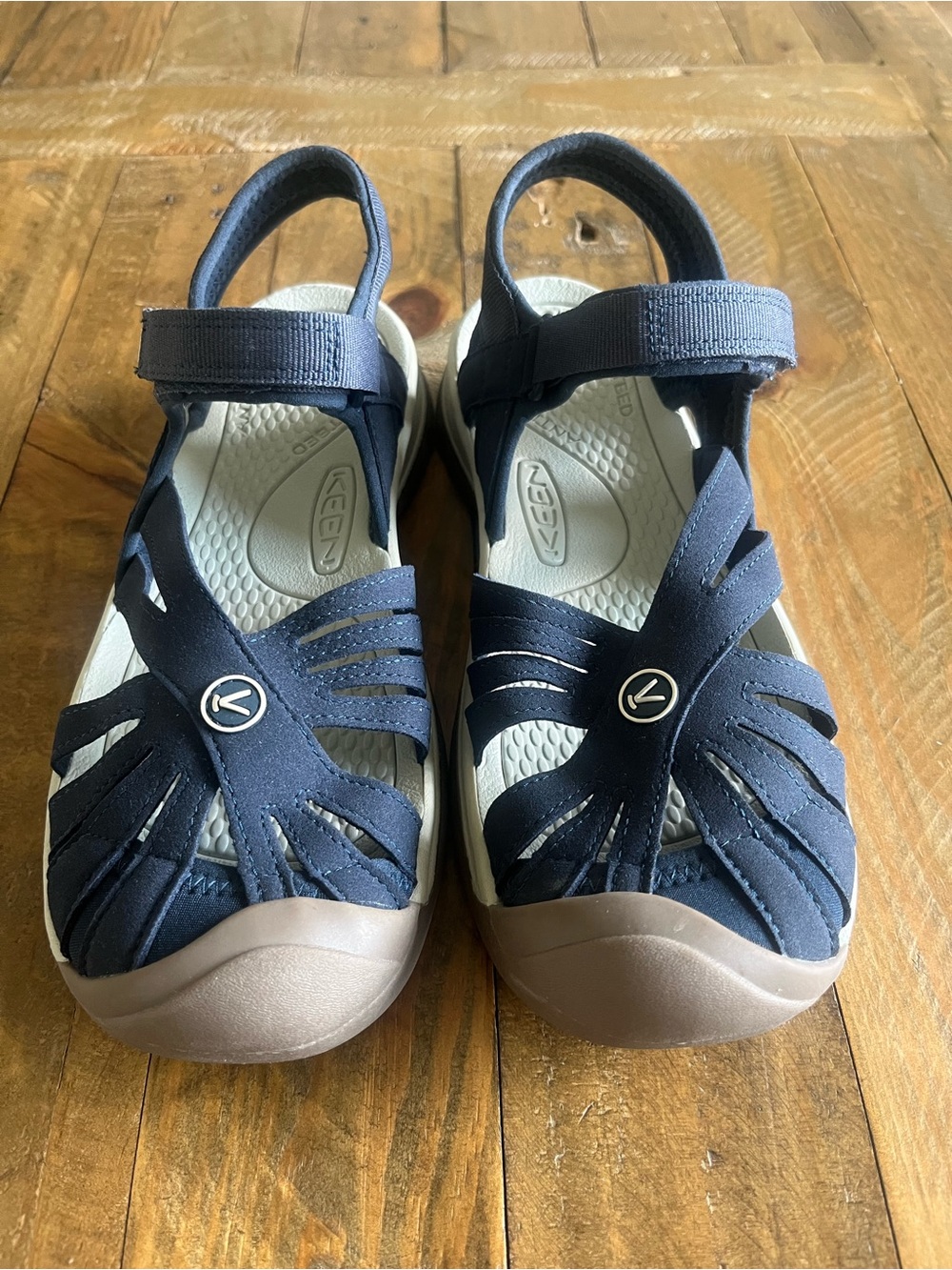 Keen Women’s Rose Comfort Sandle Navy Hiking Adventure Velcro Closure Waterproof